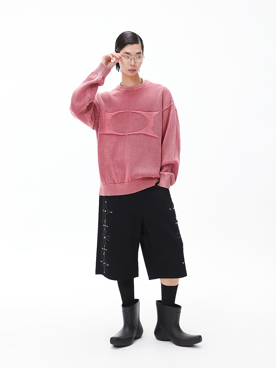 MUSINSA | CRITIC GOTHIC TWILL BERMUDA PANTS BLACK