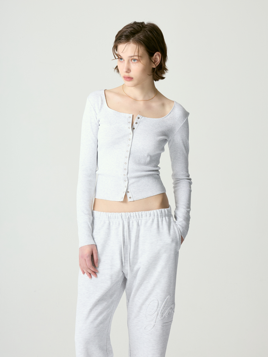 MUSINSA | GLOWNY NU NOSTALGIA LONG SLEEVE (MELANGE GRAY)