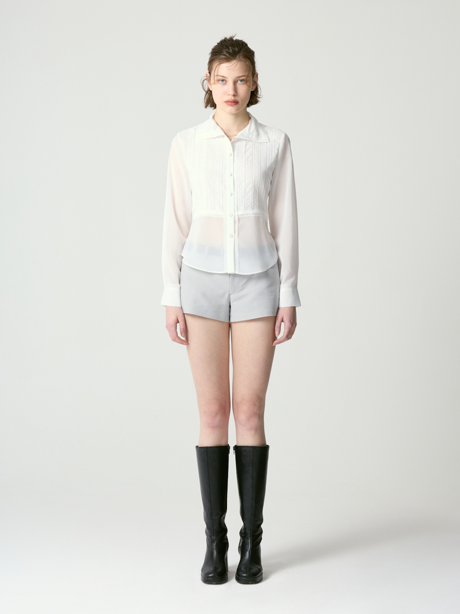 ★送料・関税込★GLOWNY★GENTLE MICRO SHORTS★ MUSINSA | GLOWNY GENTLE MICRO SHORTS (STEEL GRAY)