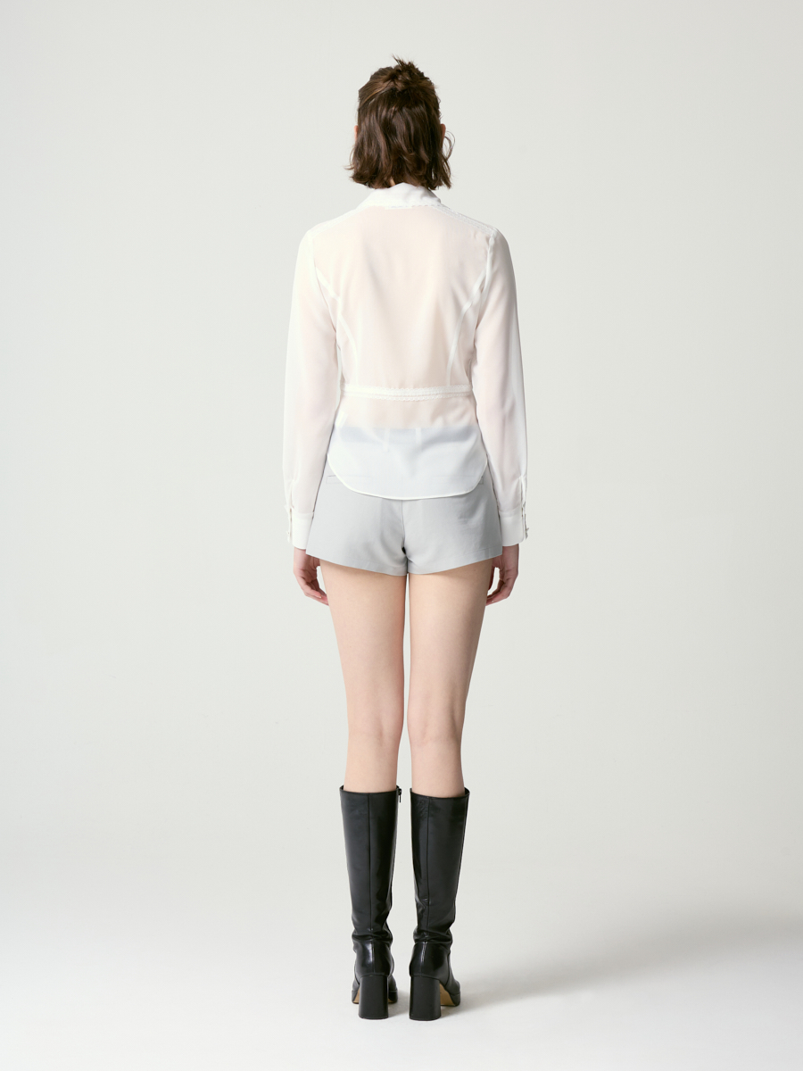 MUSINSA | GLOWNY GENTLE MICRO SHORTS (STEEL GRAY)