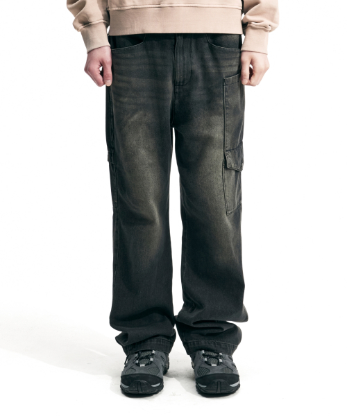 SIDE CARPENTER PANTS (BLACK)
