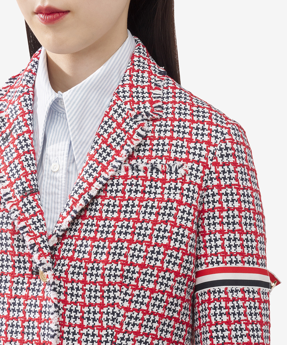 MUSINSA | THOM BROWNE Check Summer Tweed Fray Armband Slim