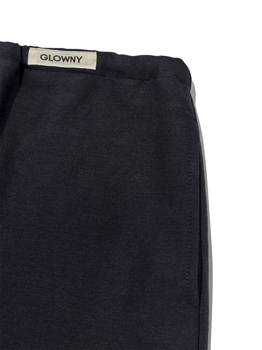 MUSINSA | GLOWNY FLOW LINEN MINI SKIRT (NAVY)
