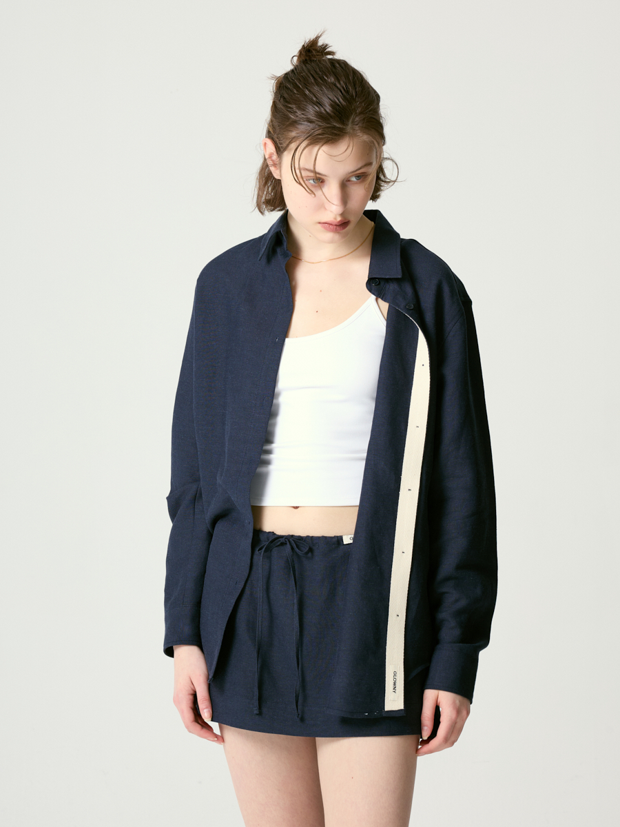 ◆GLOWNY◆ G CLASSIC MINI SKIRT NAVY GY23CLASK002 G CLASSIC MINI SKIRT (NAVY) - GLOWNY