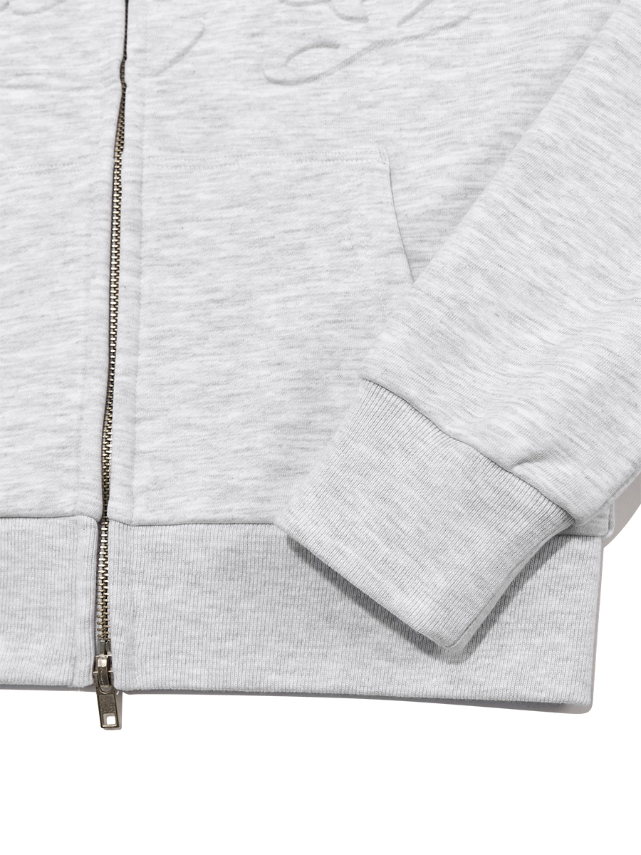 【新品未使用】muguet loose logo sweat gray MUSINSA | GLOWNY JORDAN CROP ZIP-UP HOODIE (MELANGE GRAY)