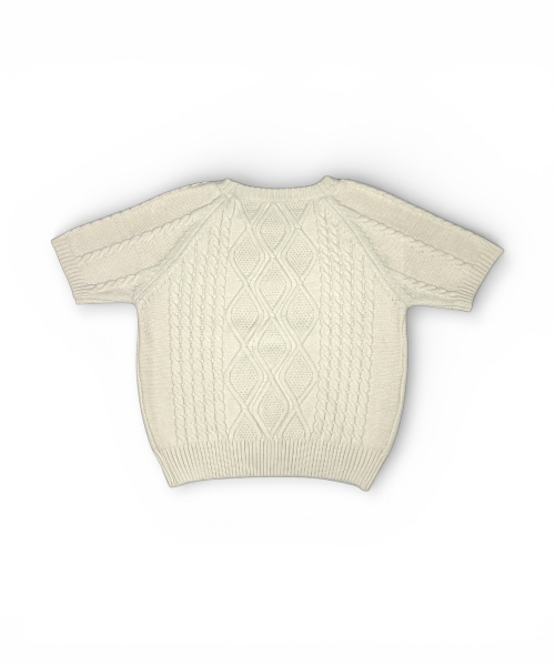 Cable Half Sleeve knit (Ivory)