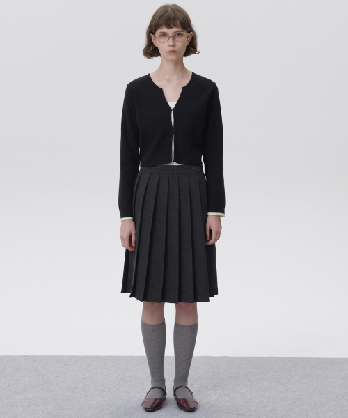 Вязаный кардиган в рубчик Black