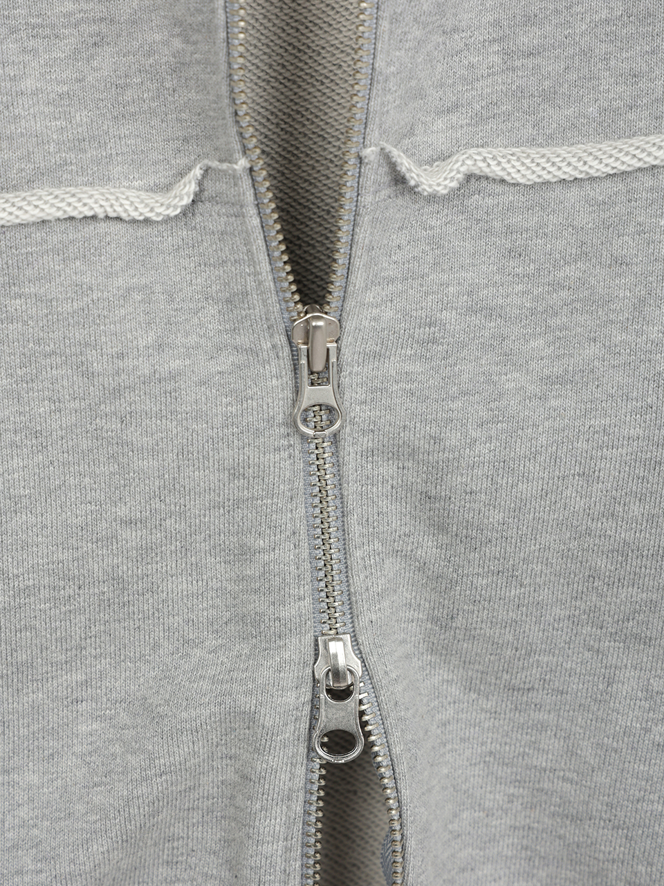 MUSINSA | YOUHEE YOUHEE RIBBON HOOD ZIP-UP MELANGE GRAY