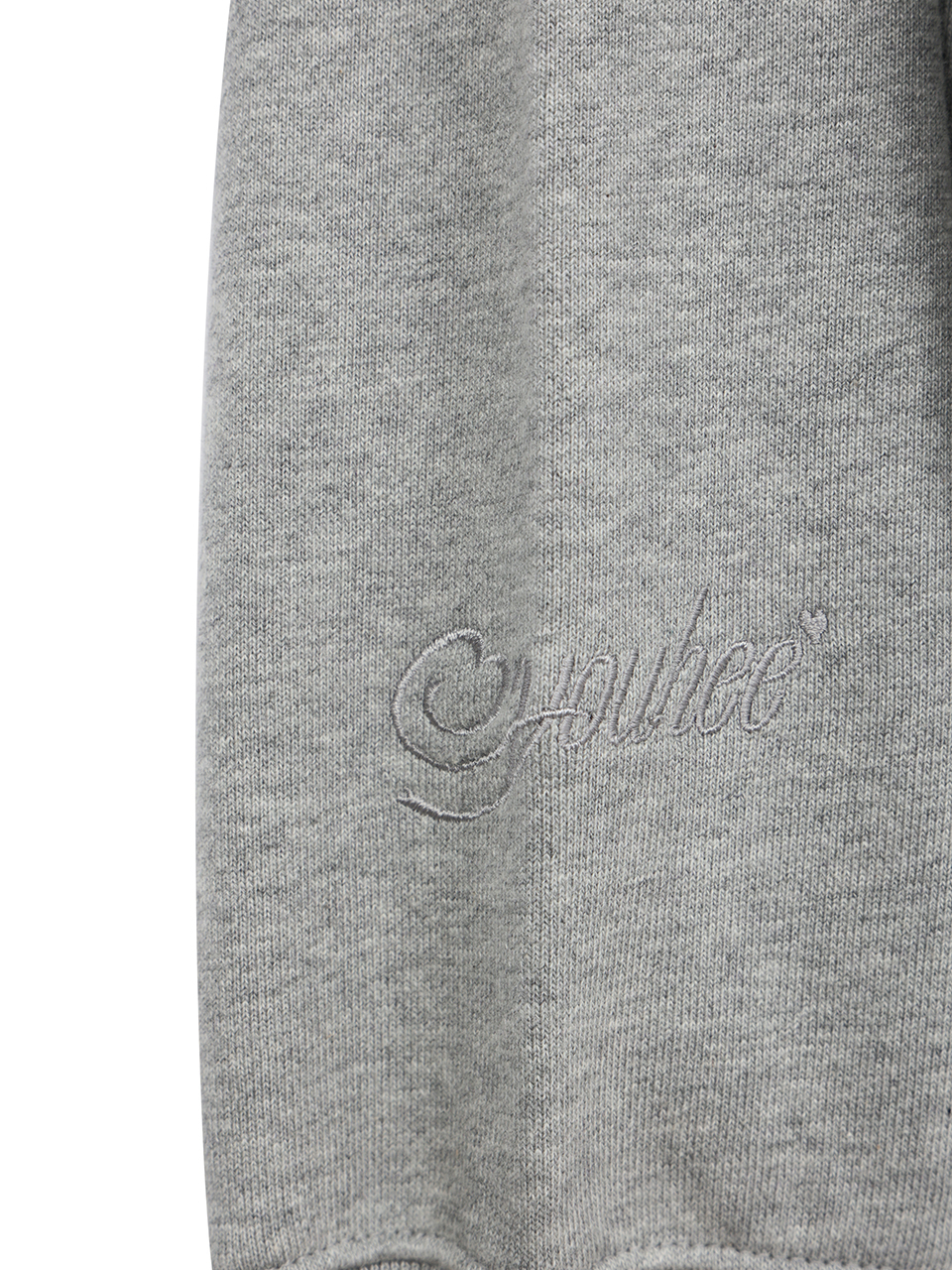 MUSINSA | YOUHEE YOUHEE RIBBON HOOD ZIP-UP MELANGE GRAY