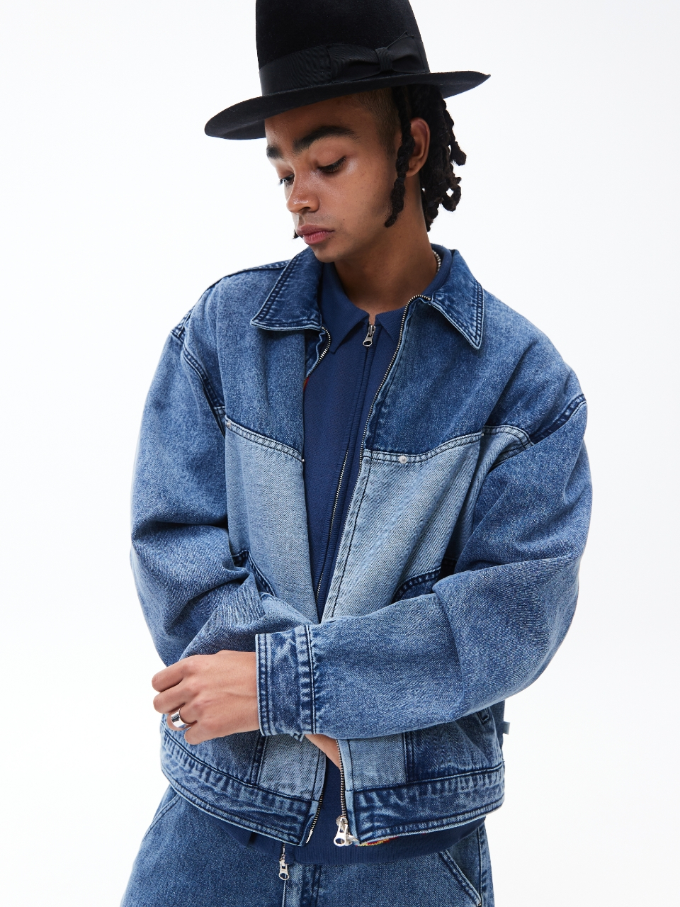 [CRITIC]WORMHOLE LOGO TWO TONE JACKET/追跡付 MUSINSA | CRITIC WORMHOLE LOGO TWO TONE JACKET MEDIUM INDIGO