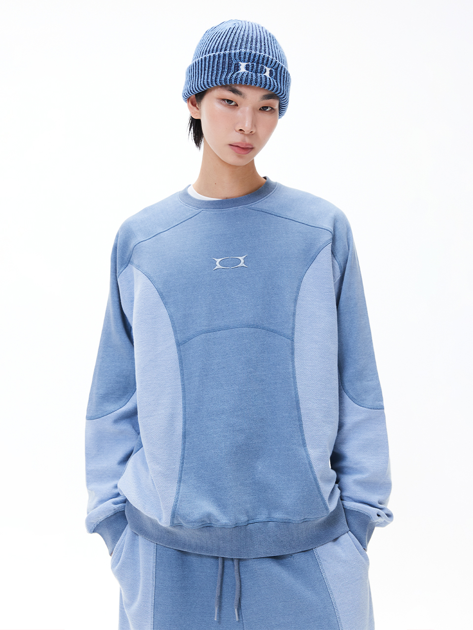 MUSINSA公式 | CRITIC INCISION PIGMENT SWEATSHIRTS BLUE MUSINSA公式 | CRITIC INCISION PIGMENT SWEATSHIRTS BLUE
