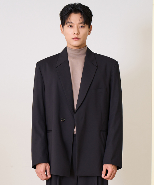 ESSENTIAL HIDDEN BUTTON SINGLE BLAZER (черный)