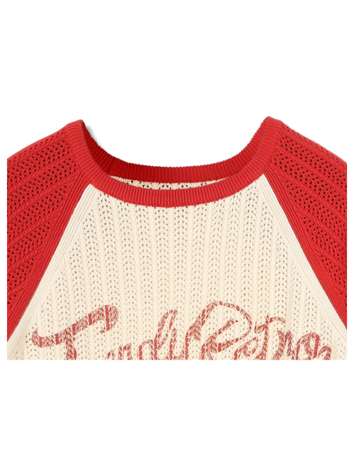 Трикотаж Wave Logo Chain - Red