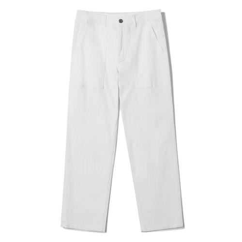 Свободные джинсы-карго с одной складкой White