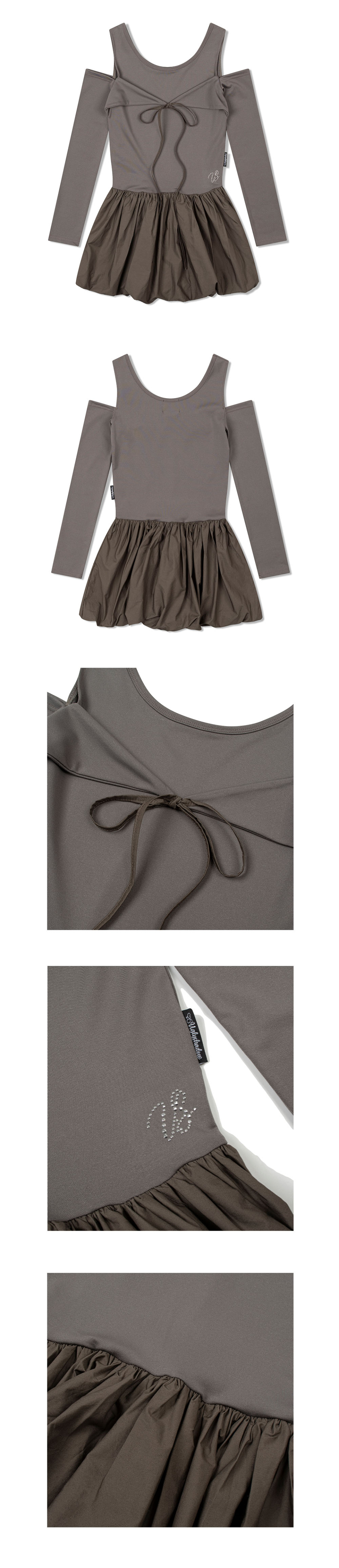 ★UGLYSHADOW★RIBBON PUMPKIN DRESS MUSINSA | UGLYSHADOW RIBBON PUMPKIN DRESS(BROWN)