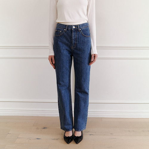 Kaihara fabric straight jeans (Light синий, Mid синий)