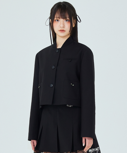 CORSAGE JACKET IN BLACK (однобортный жакет)