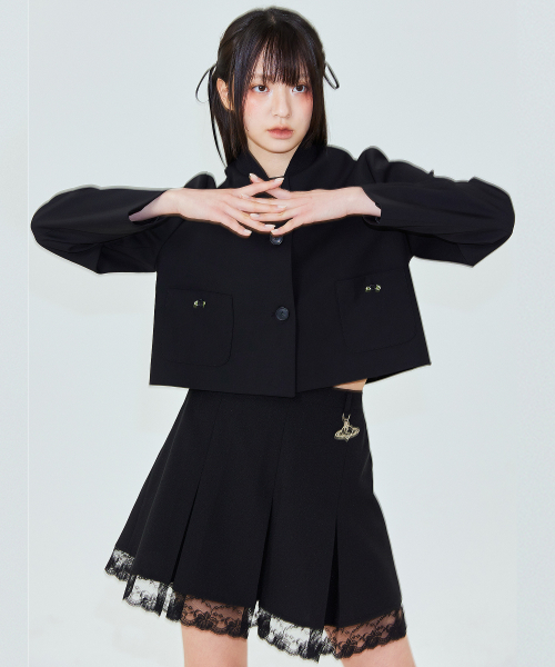 CORSAGE JACKET IN BLACK (однобортный жакет)