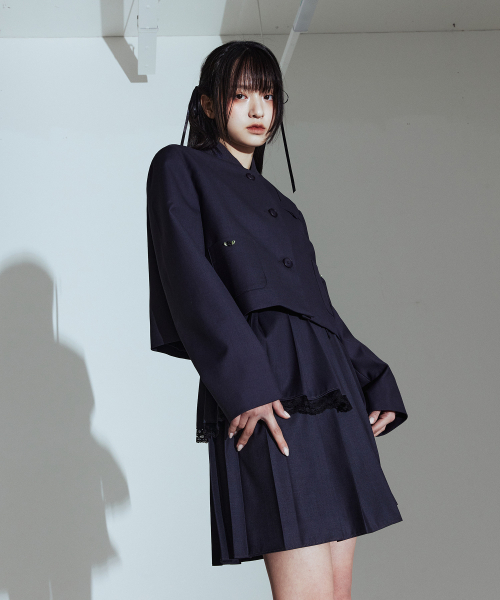CORSAGE JACKET IN DARK GREY (однобортный жакет)