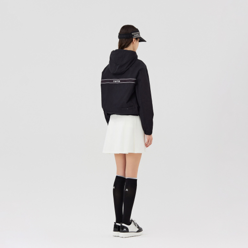 Hood Pattern Windbreaker_Black