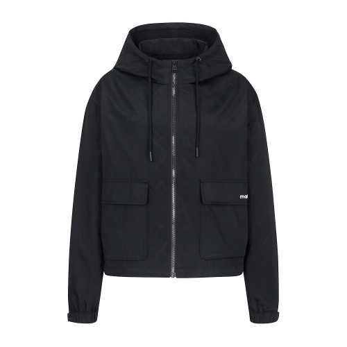Hood Pattern Windbreaker_Black
