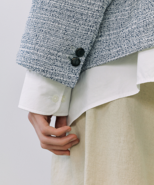 Coco tweed jacket (navy bokashi)
