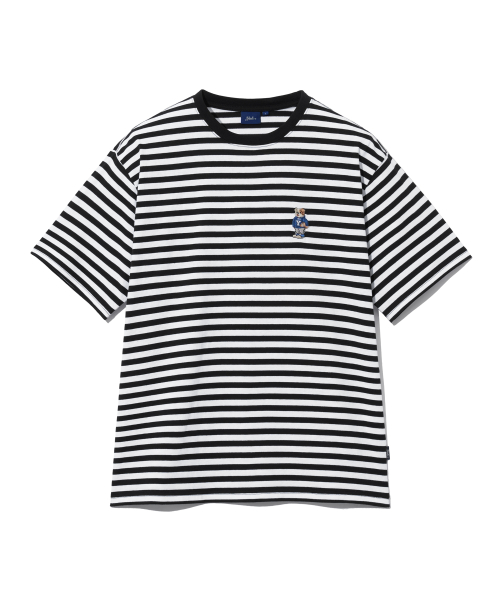 [2PACK] Футболка Embroidery Dan с коротким рукавом White/Stripe