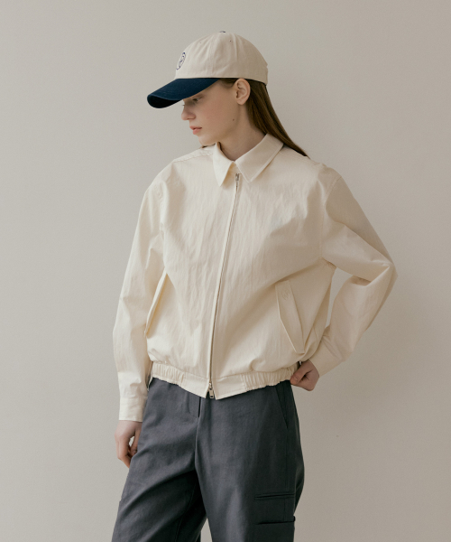 COTTON BLOUSON JUMPER - Cream