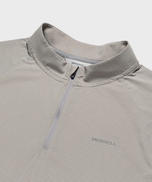 Мужская футболка с сетчатой вставкой Hike - LIGHT GREY