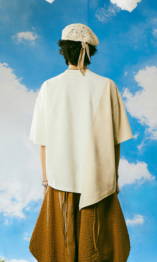 Футболка Half & Half Ivory с логотипом