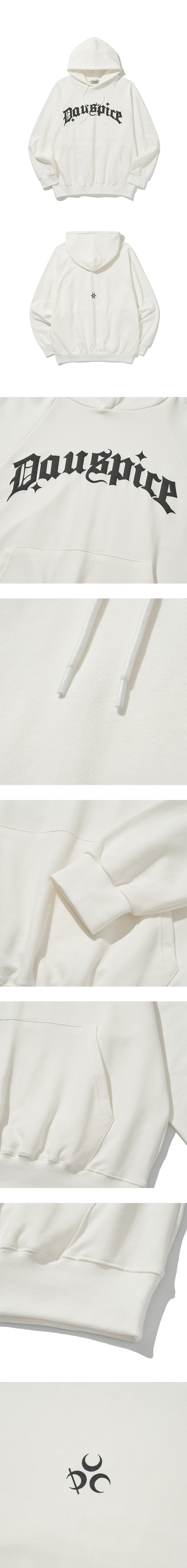 MUSINSA公式 | DAUSPICE Logo Hoodie White
