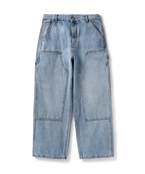 Широкие джинсы-карпентеры light blue FDP105