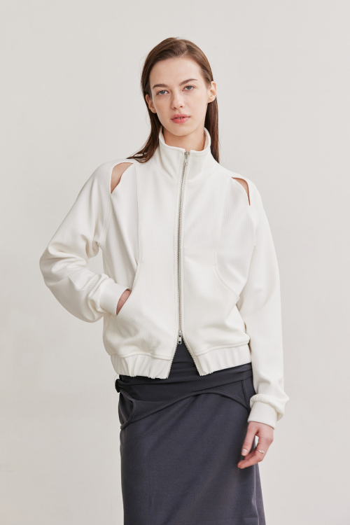HIGH Горловина CUT OUT ZIP-UP (IVORY)
