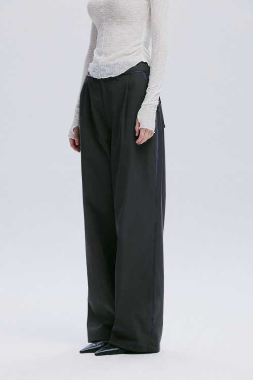 COTTON RAW CUT Широкий Брюки (CHARCOAL)