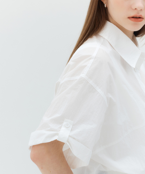Hem banding overfit Рубашка MYWS3208
