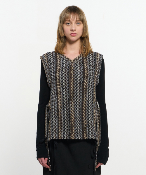 V Горловина Трикотаж Vest _ BROWN