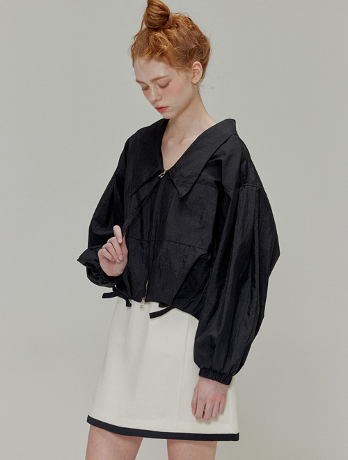 Нейлоновая куртка с блестящим воротником Black