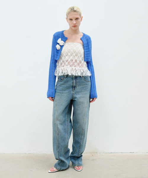 CROPPED BOLERO Кардиган - Синий