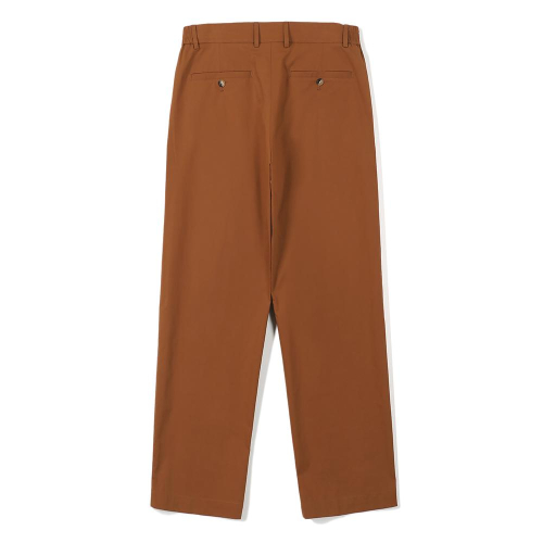 Свободные хлопковые брюки со складкой Brown