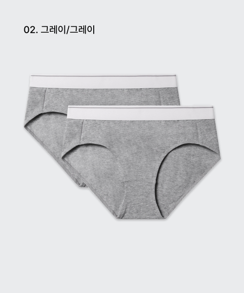 WOMENS COTTON Белый BANDED PANTY 2PACK