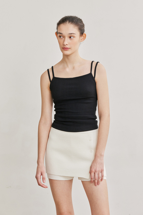 DOUBLE STRAP SLEEVELESS (Черный)
