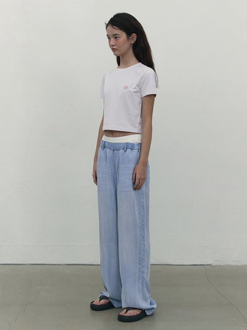 Женские свободные брюки на резинке Cool [Light Blue]