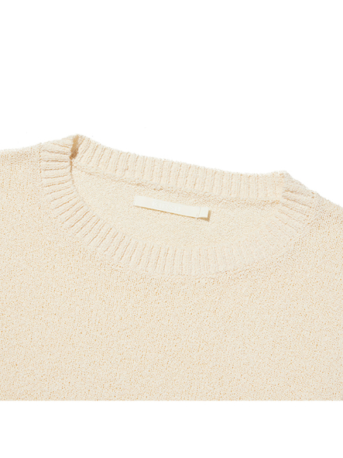 Кроп-трикотаж с коротким рукавом Collection (Ivory)