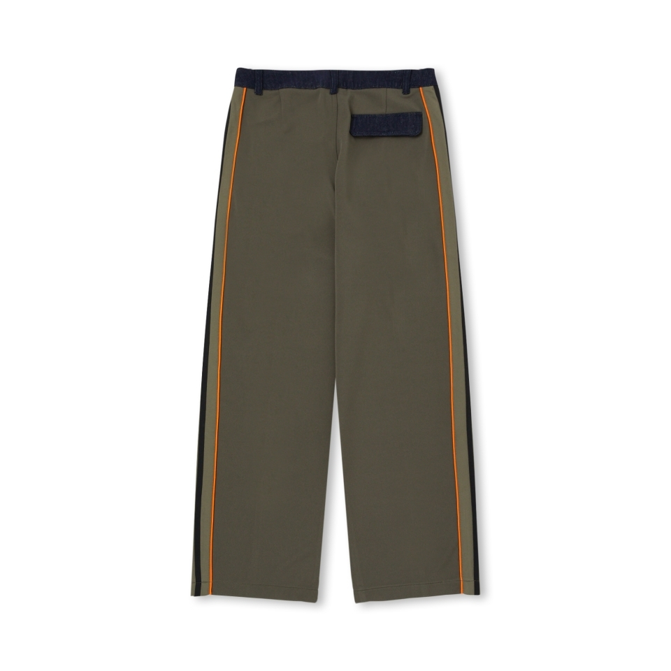 ☆NERDY☆ Uni Denim Mix Track Top Khaki MUSINSA | NERDY Uni Denim Mix Track Pants Khaki