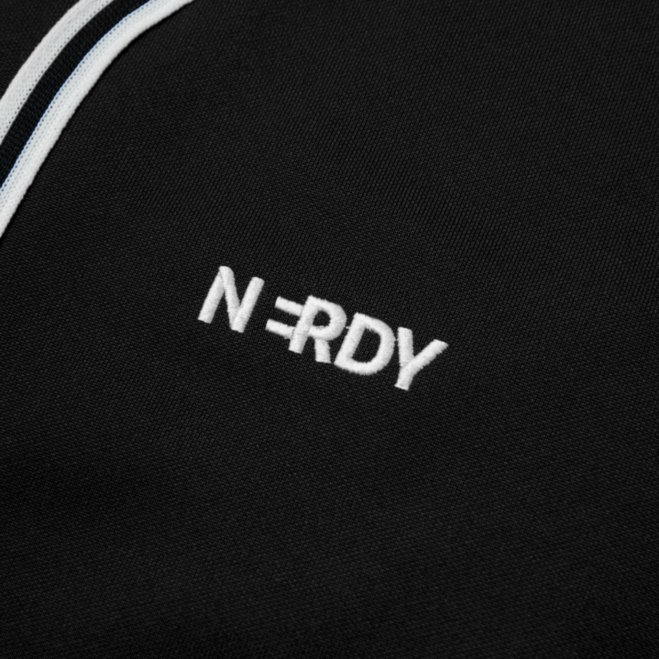 ☆NERDY☆ Baseball Short Sleeve Track Top Black MUSINSA | NERDY Baseball Short Sleeve Track Top Black
