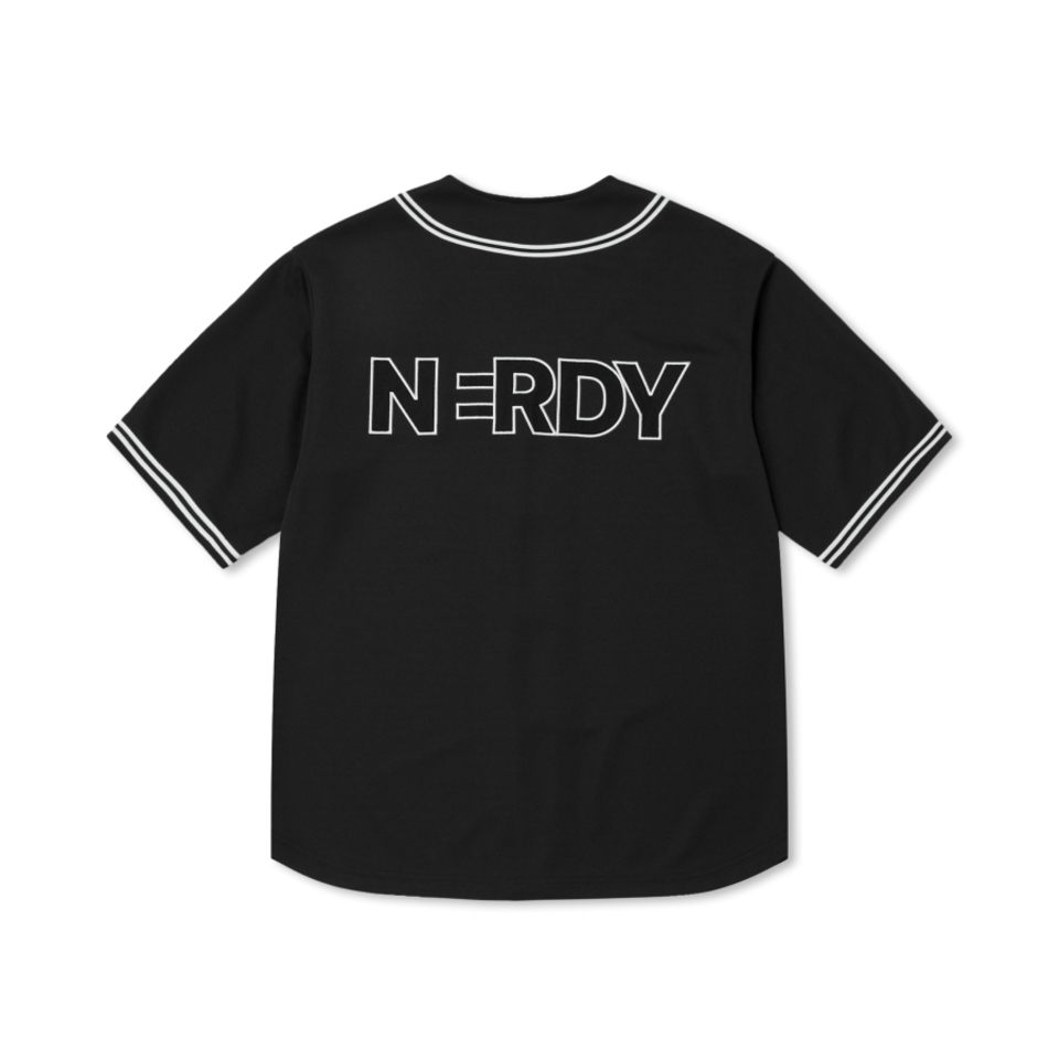 ☆NERDY☆ Baseball Short Sleeve Track Top Black MUSINSA | NERDY Baseball Short Sleeve Track Top Black