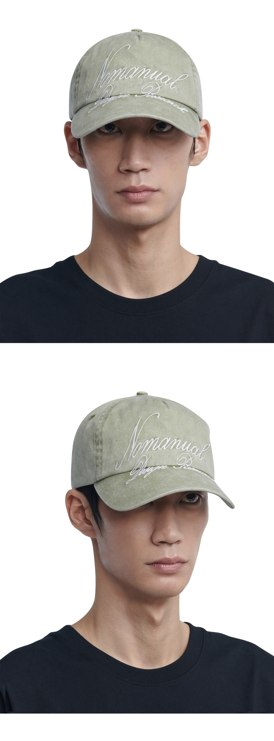 キャップ NOMANUAL CURSIVE LOGO BALL CAP 4HA016 CURSIVE LOGO BALL CAP - LIGHT KHAKI