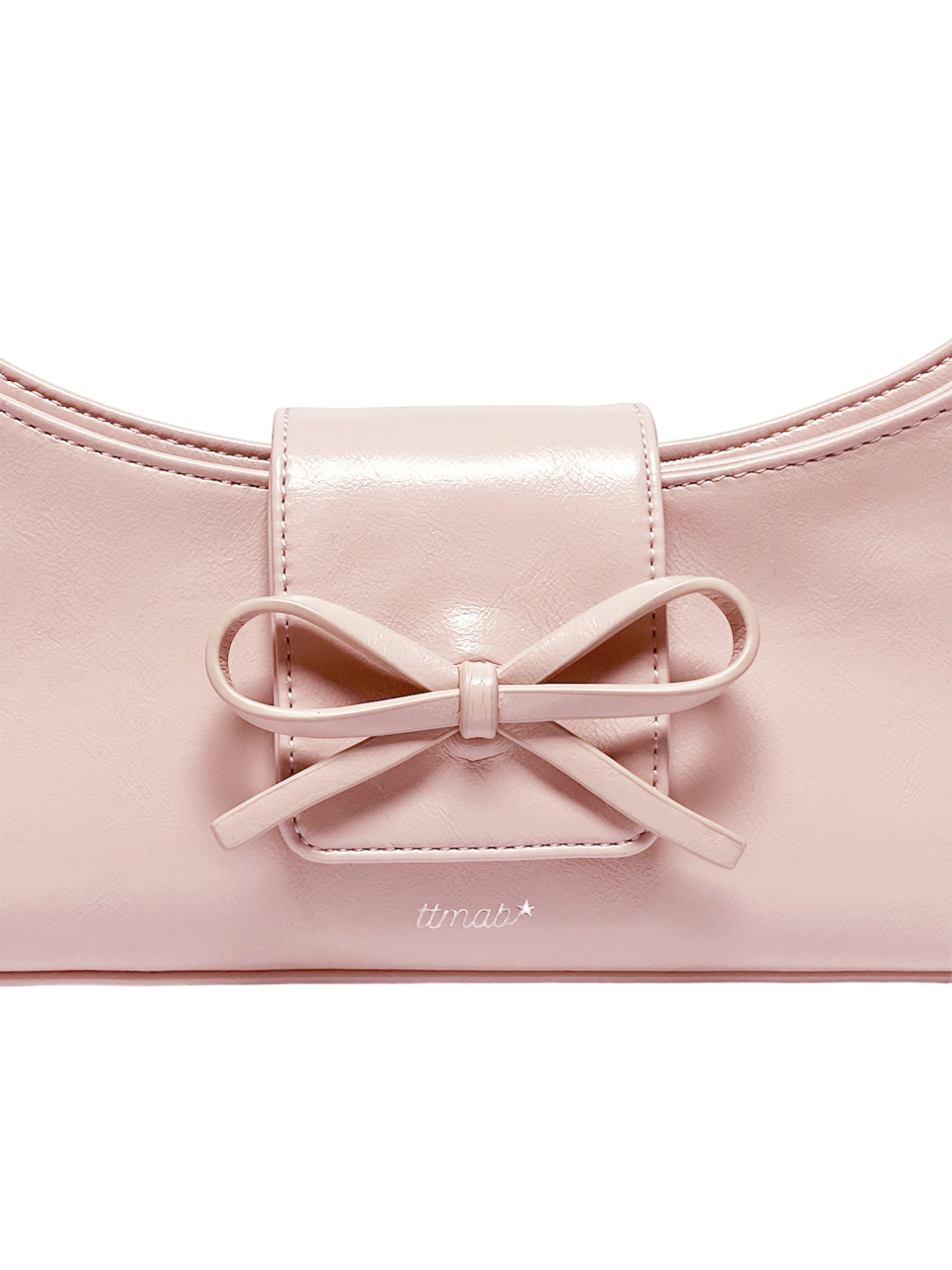 MUSINSA | TTMAB Bow Small Baguette Bag – Ballerina Pink Beige