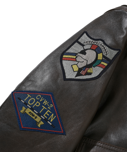 Кожаная куртка G-1 Top Gun Blood Chit / 7834950014 Brown