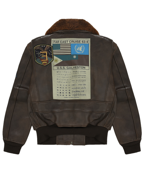 Кожаная куртка G-1 Top Gun Blood Chit / 7834950014 Brown